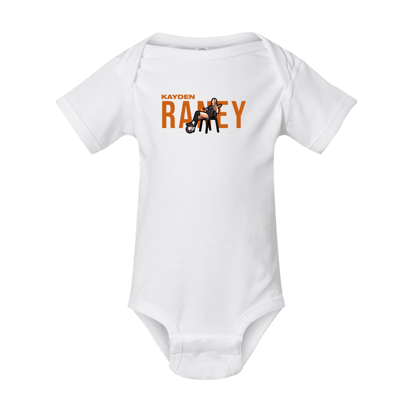 Baby Onesie — Player Name in White