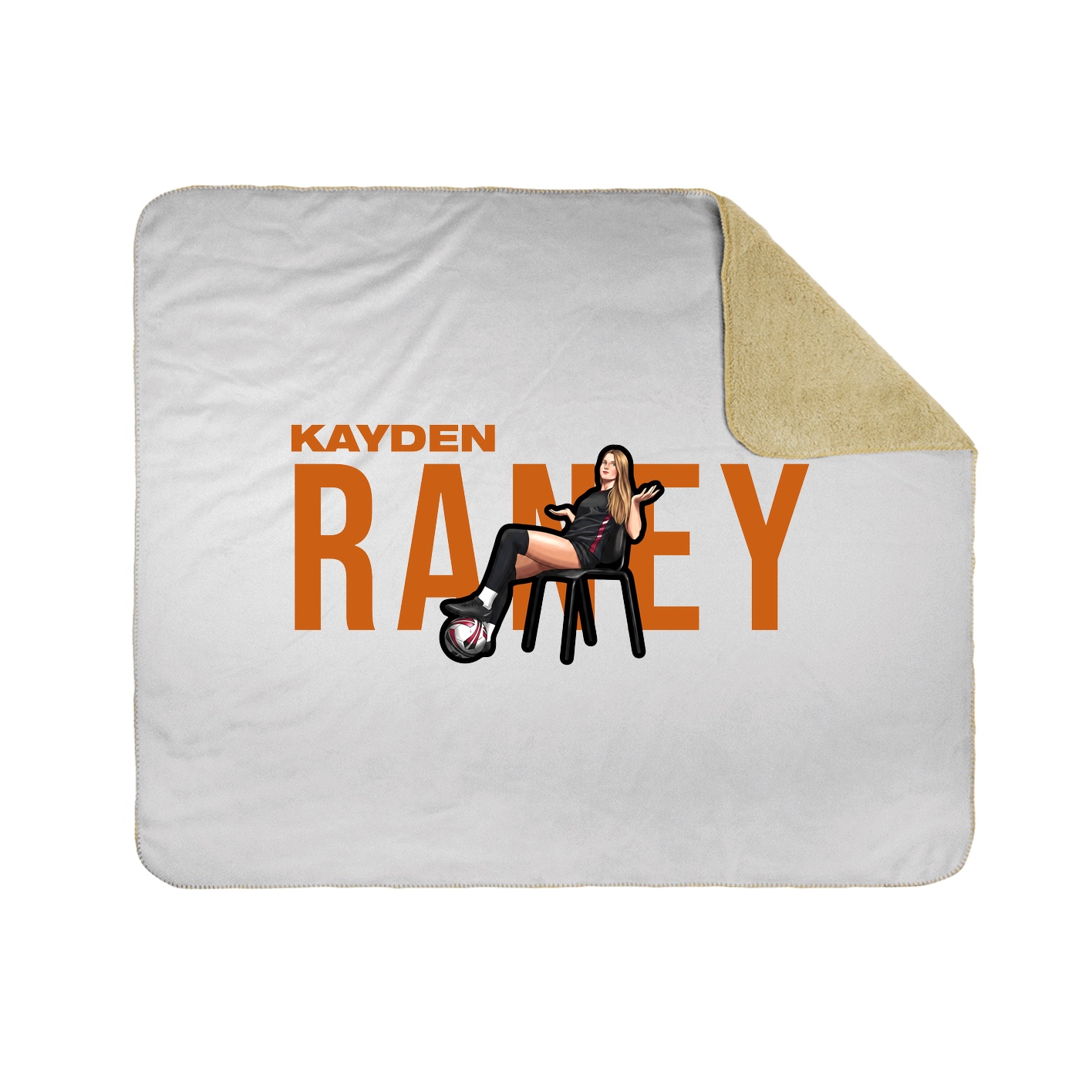 Throw Blanket — Player Name in White