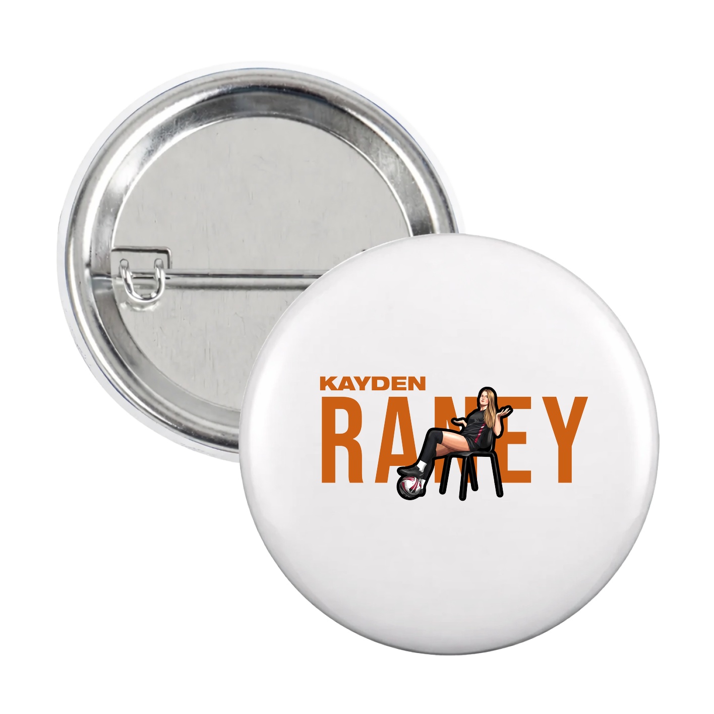 Game Day Button — Player Name in White