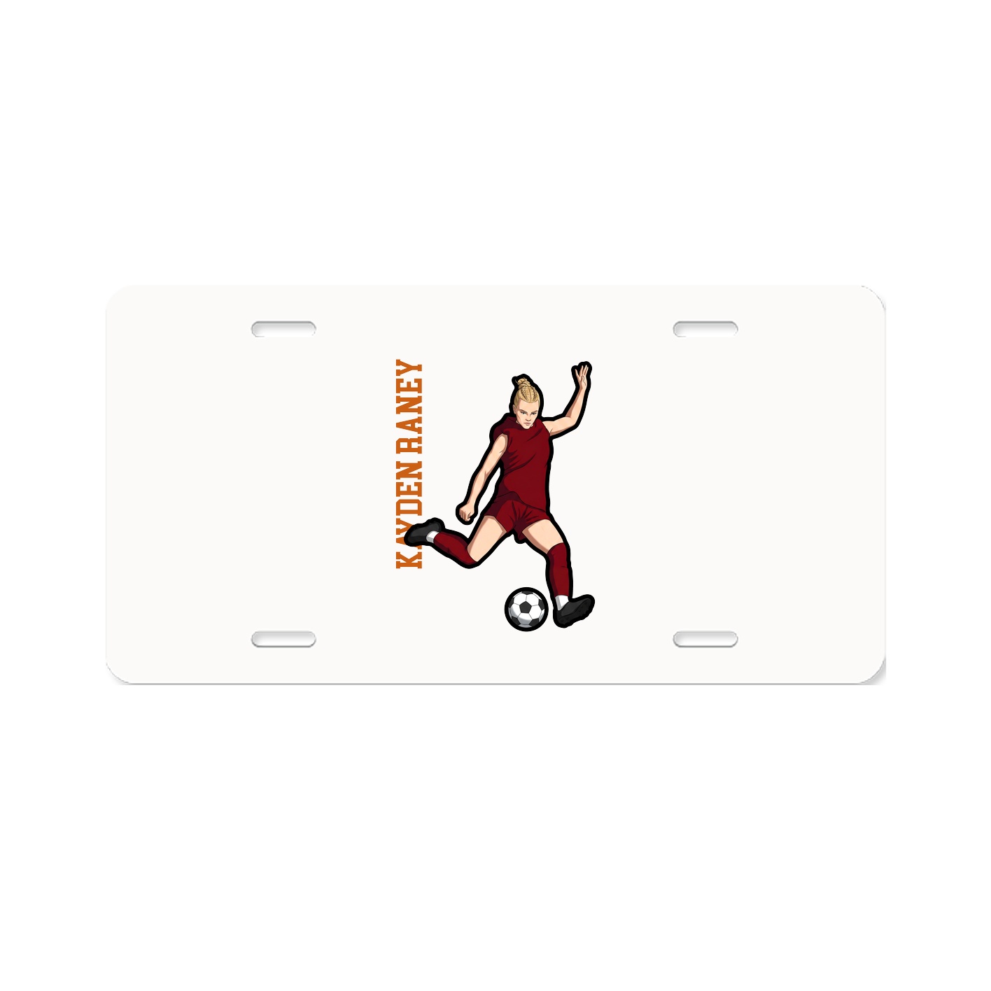 License Plate — Name Vertical in Classic