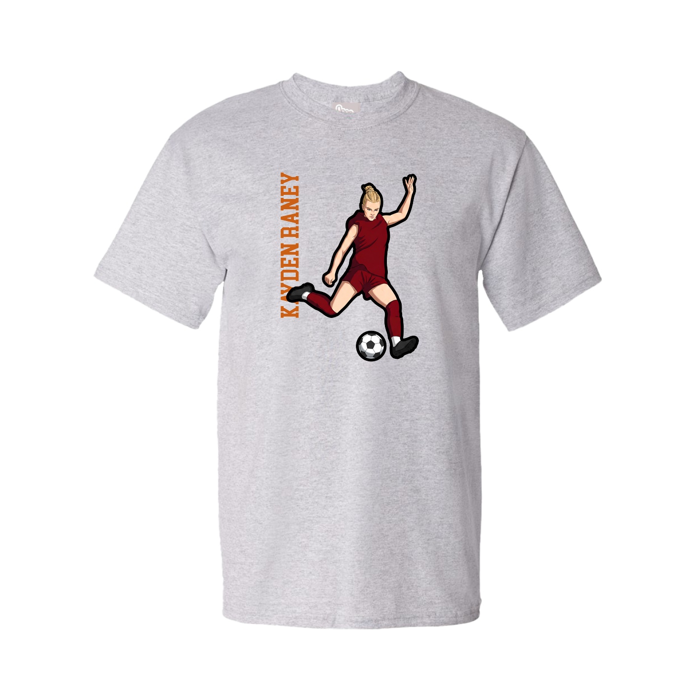 Tee — Name Vertical in Grey