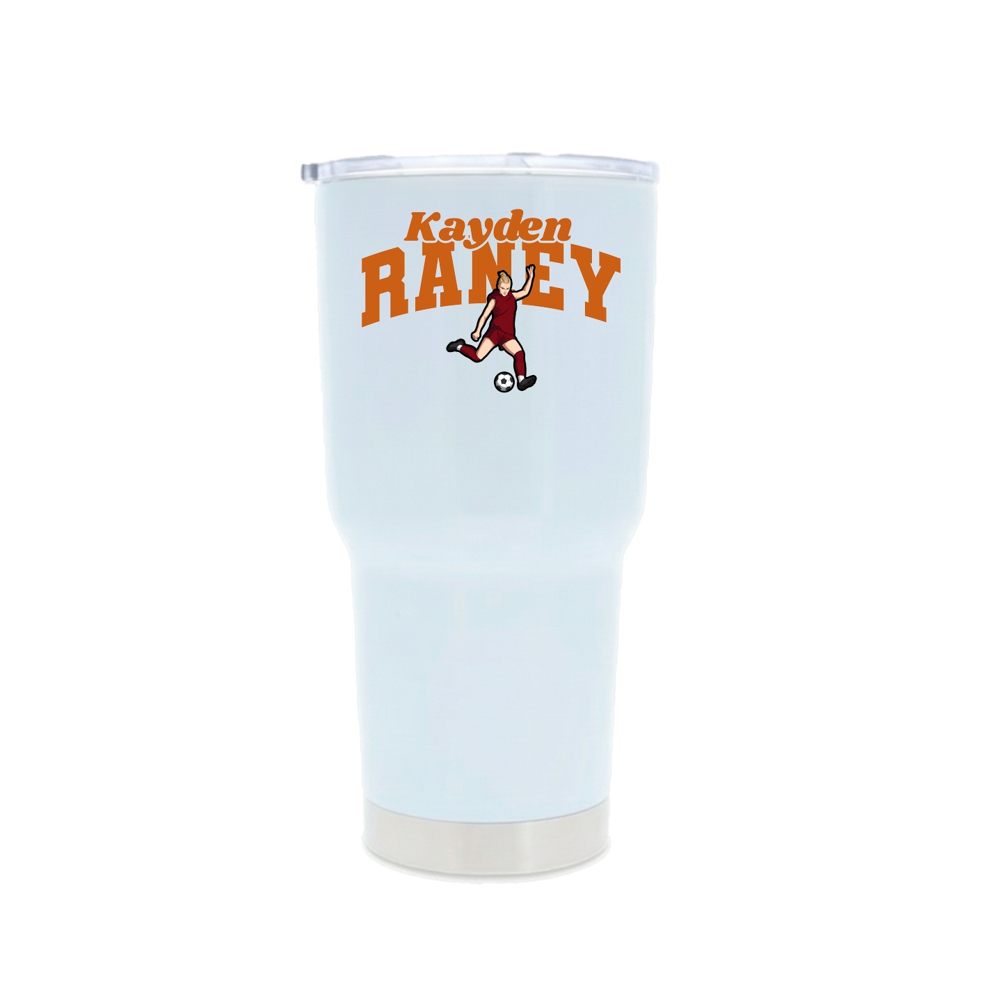 30oz Stainless Steel Tumbler — Signature Arch in White