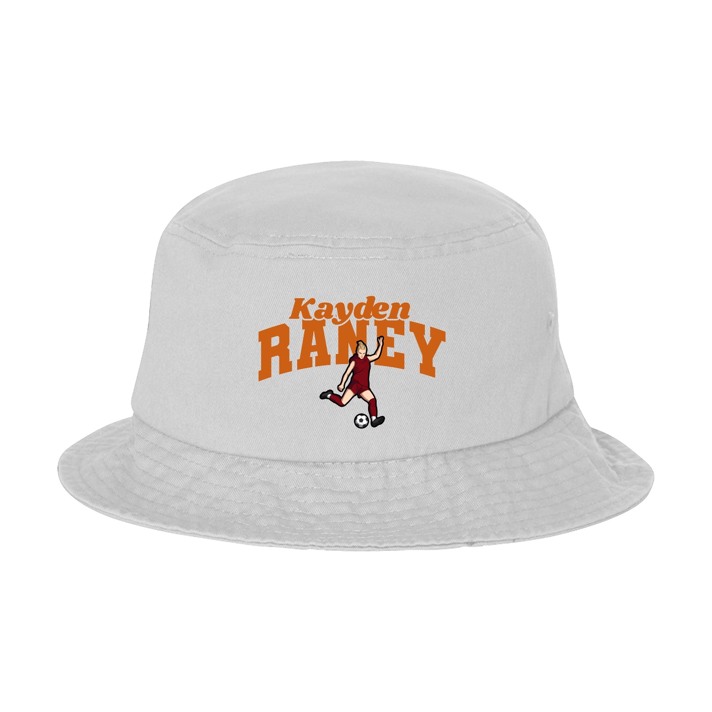 Bucket Cap — Signature Arch in White