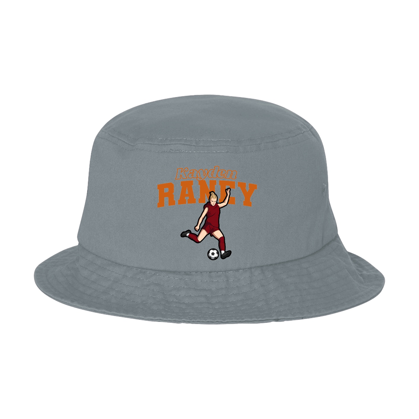 Bucket Cap — Name Arch in Grey