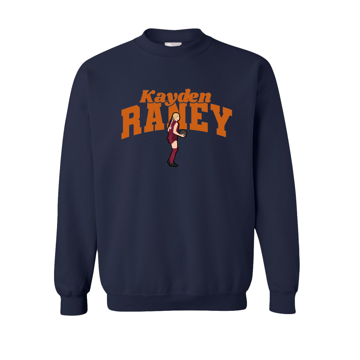 Fleece Crew — Signature Arch in Navy