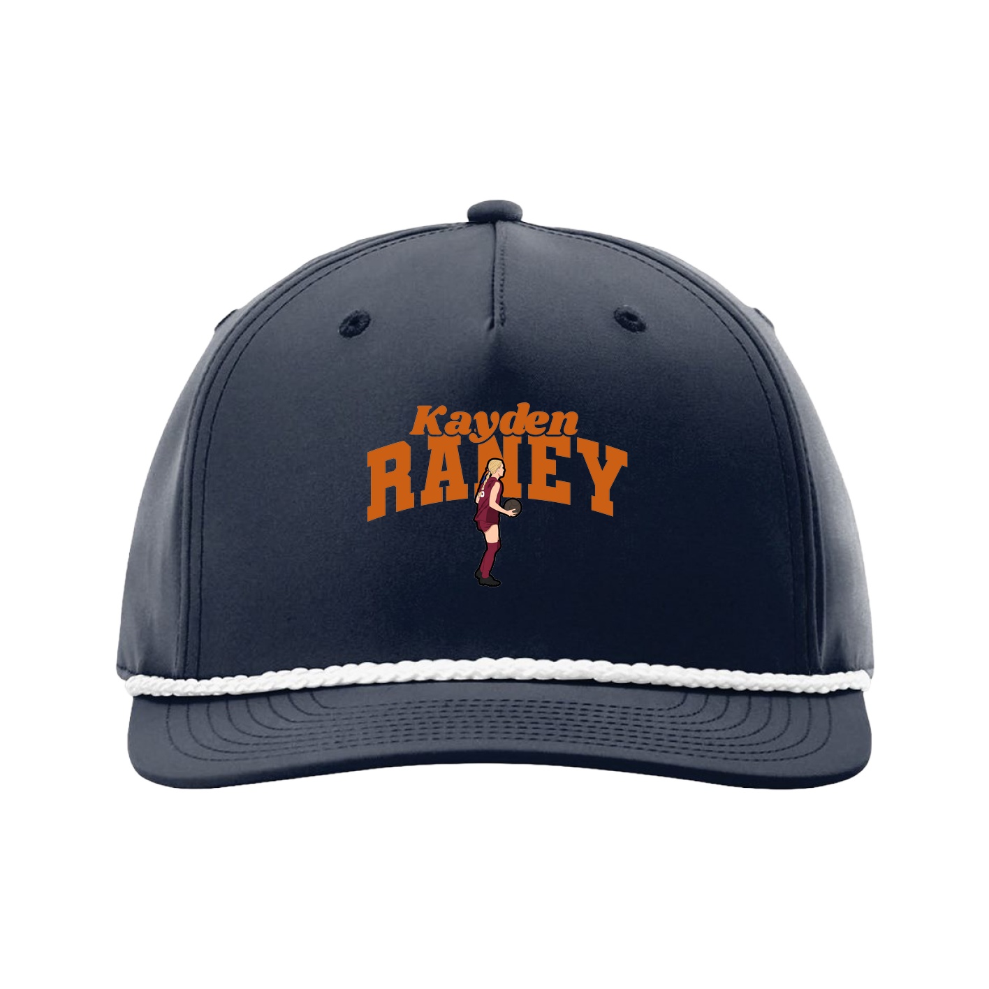 Five-Panel Classic Rope Cap — Signature Arch in Navy
