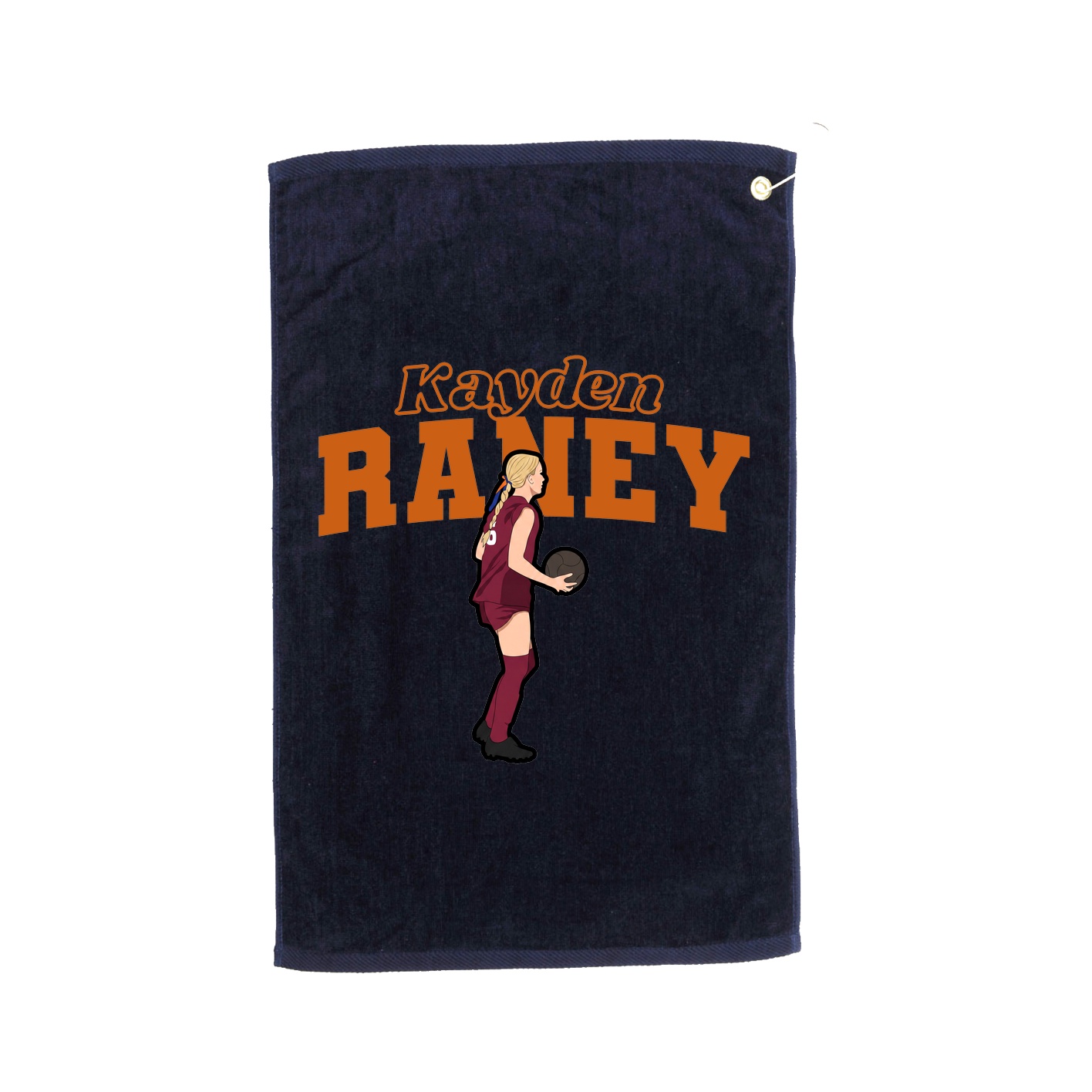Golf Towel — Name Arch in Navy