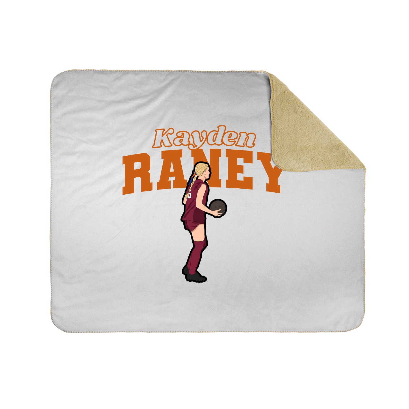 Throw Blanket — Name Arch in White