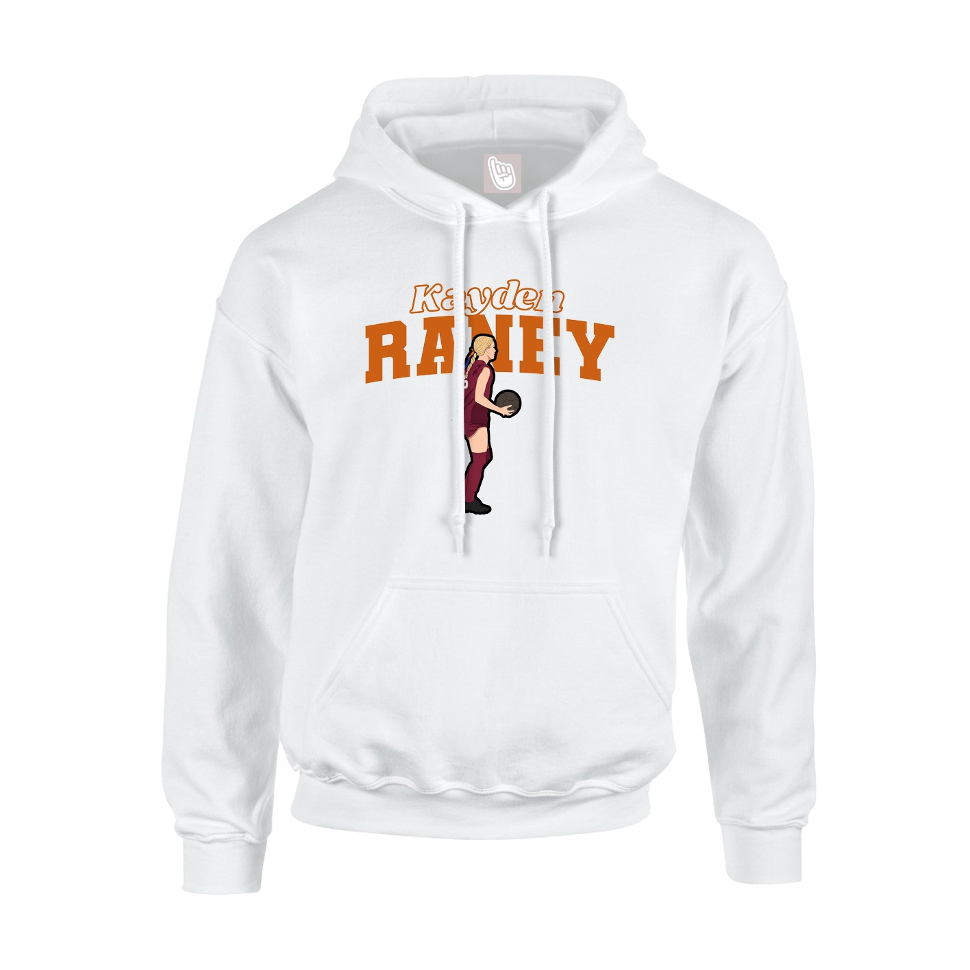 Hoodie — Name Arch in White