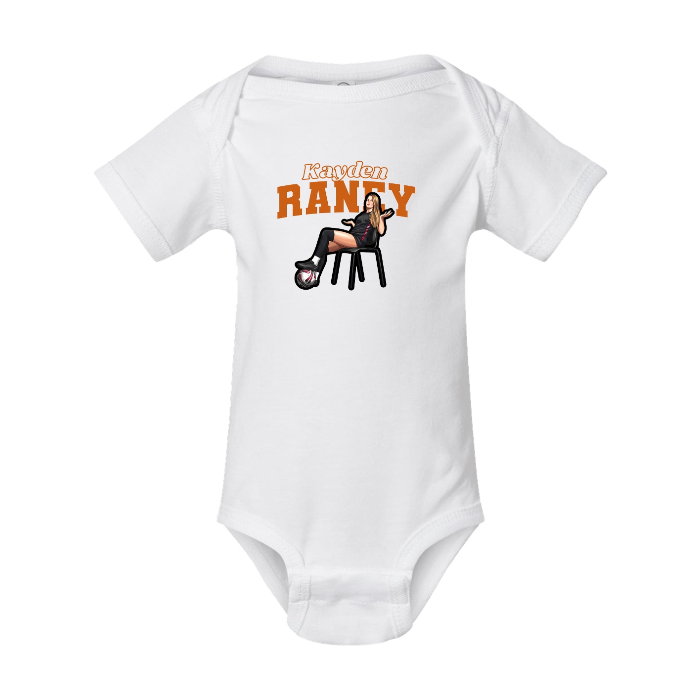 Baby Onesie — Name Arch in White