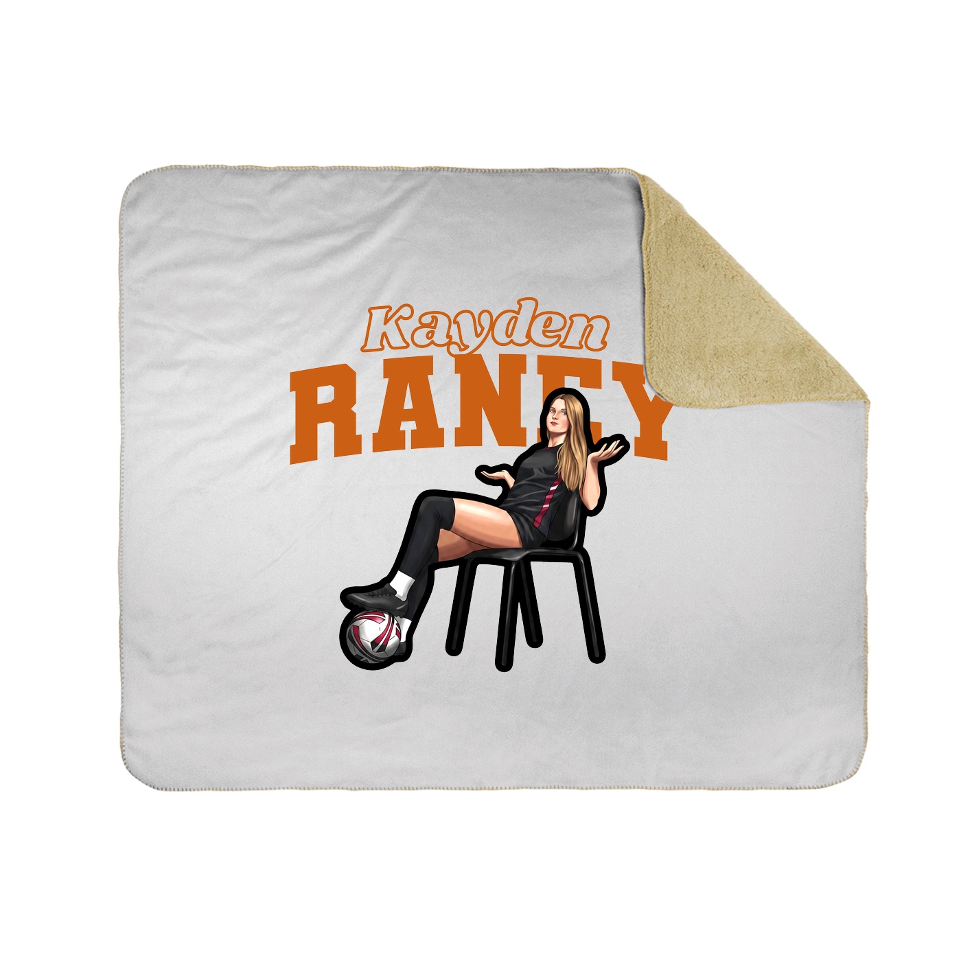 Throw Blanket — Name Arch in White