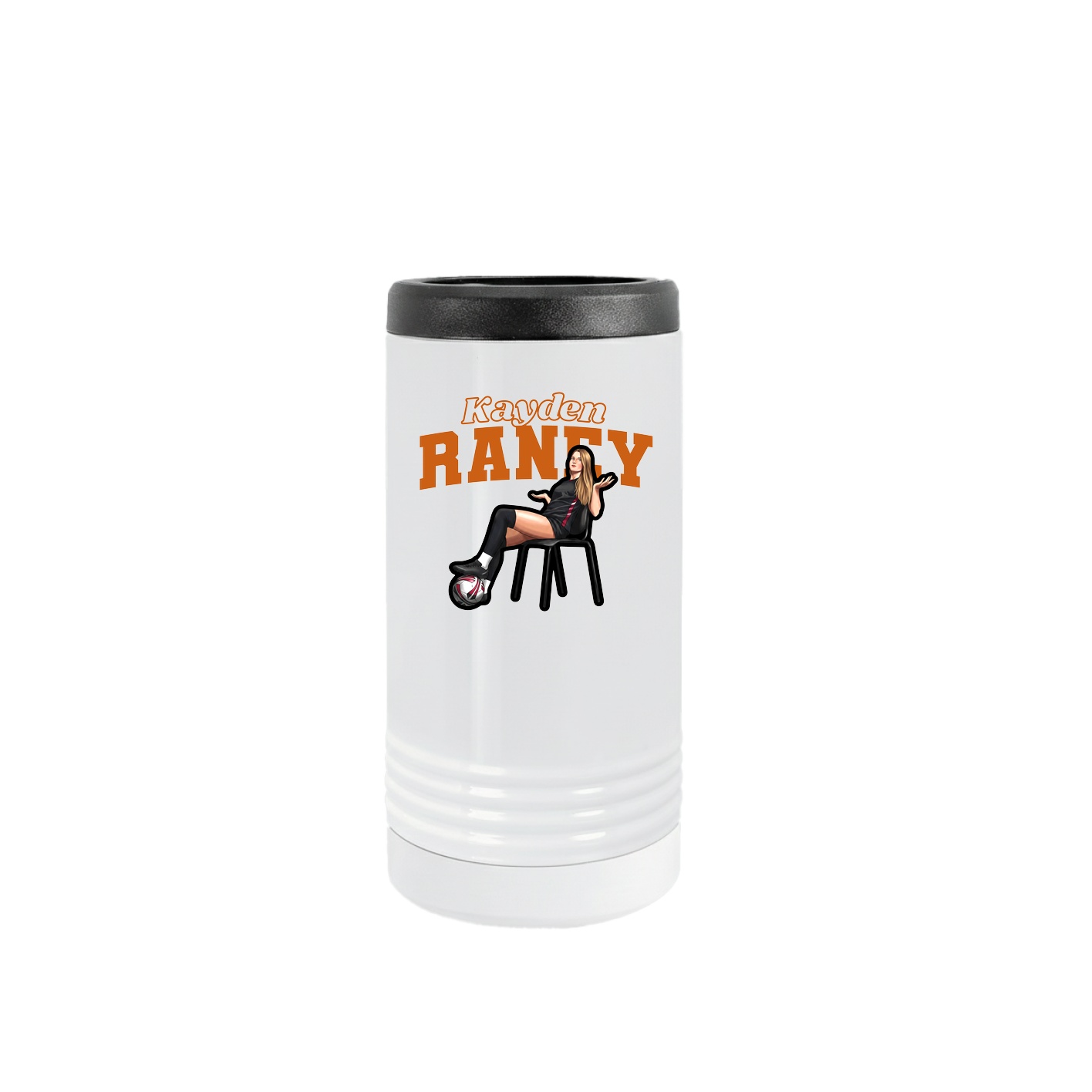 Slim Beverage Holder — Name Arch in White