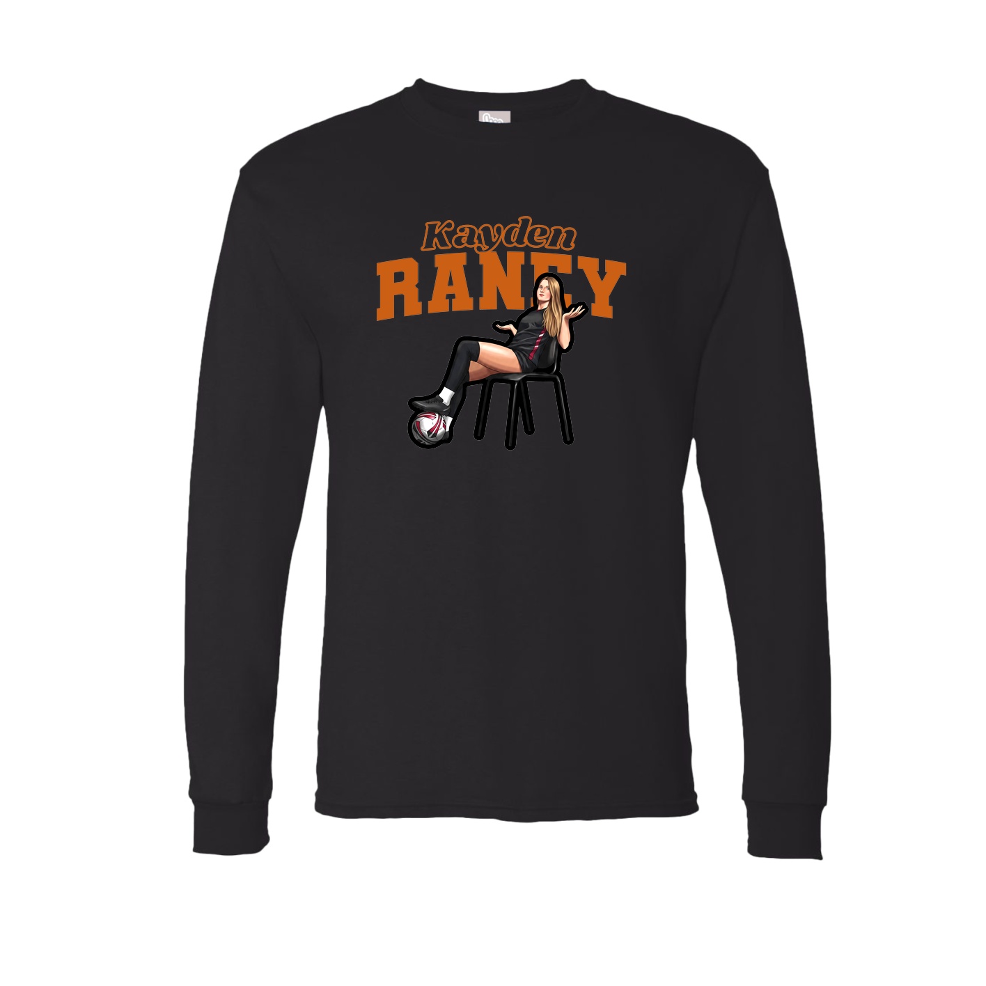 Long Sleeve Tee — Name Arch in Black