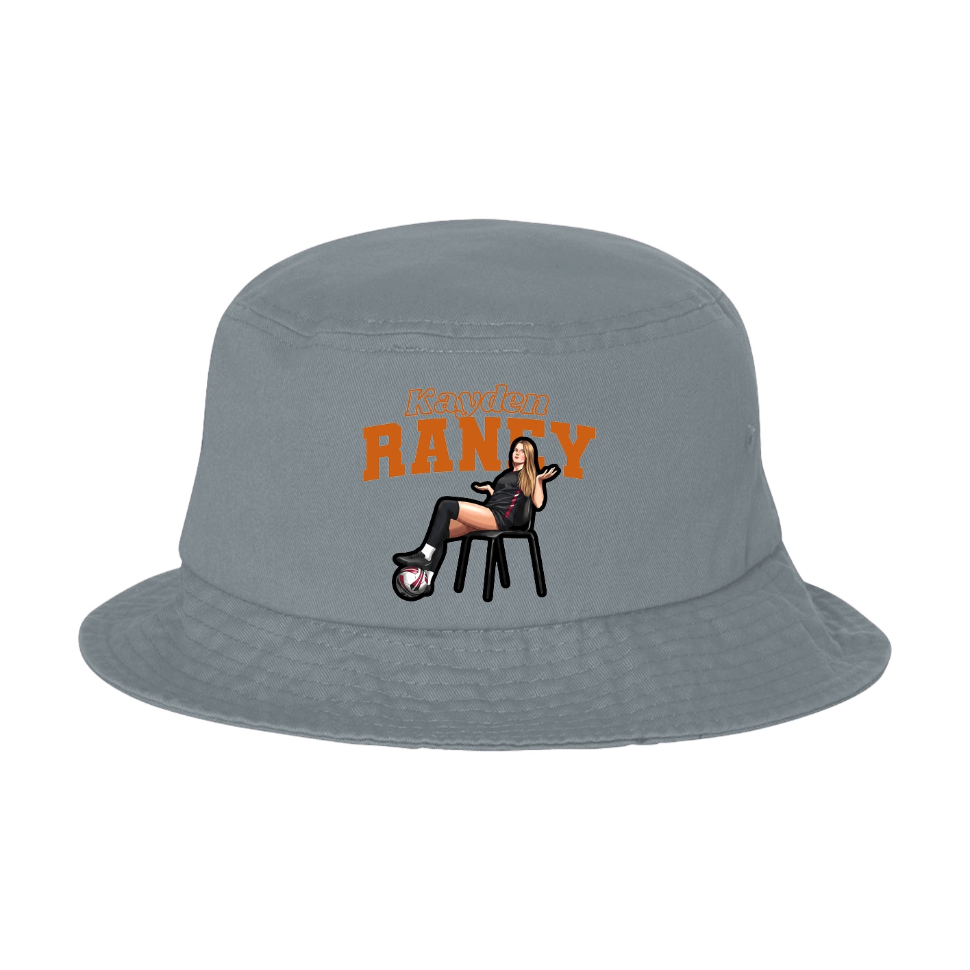 Bucket Cap — Name Arch in Grey