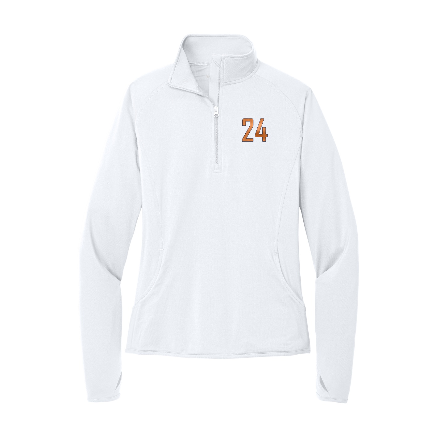 Women's Q-Zip Pullover — Front Shirsy in White
