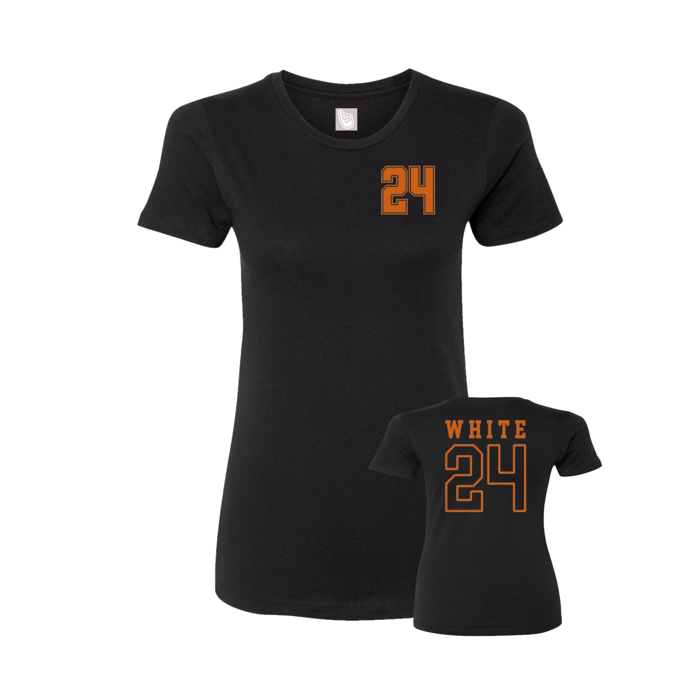 Womens Tee — Chest Back in Black
