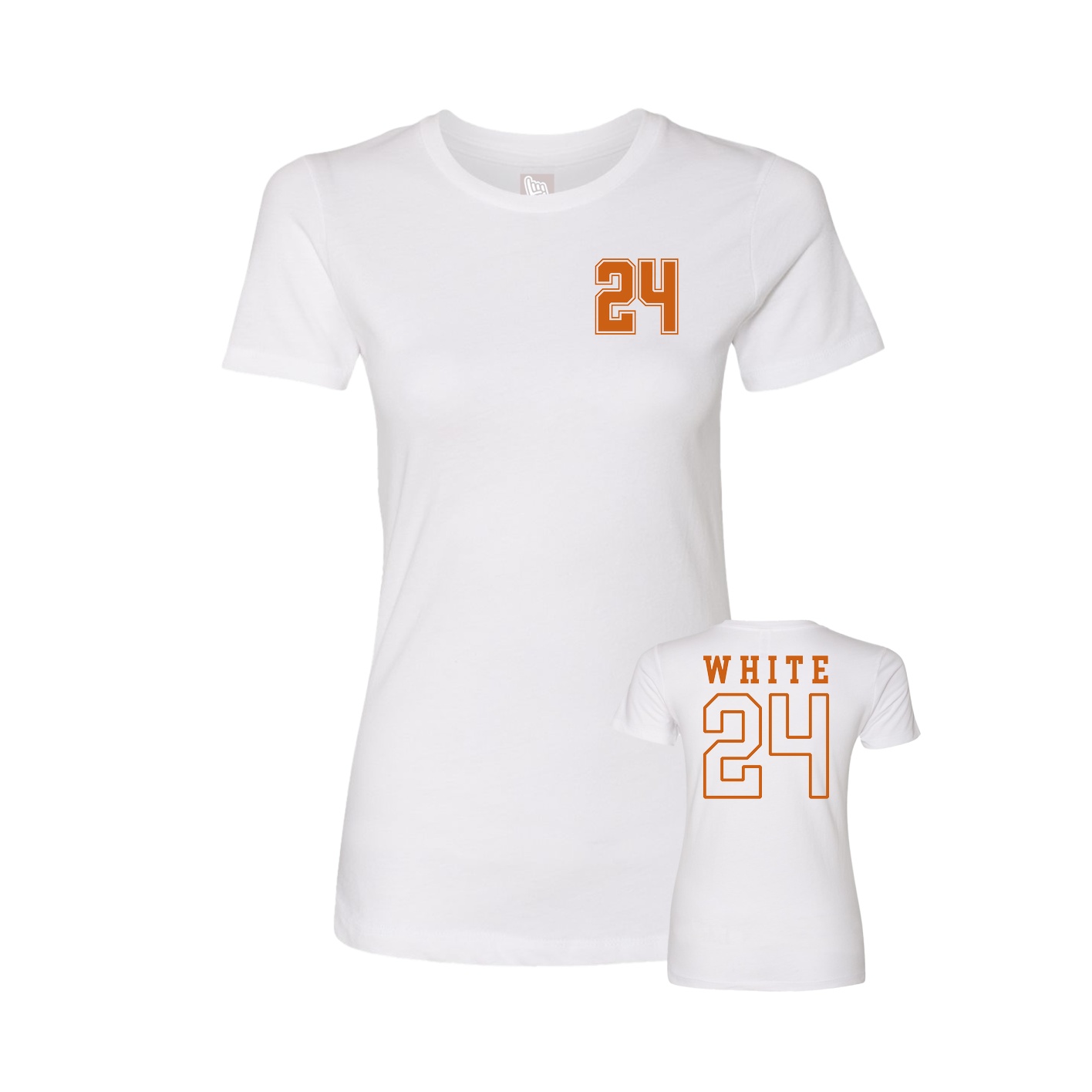 Womens Tee — Chest Back in White