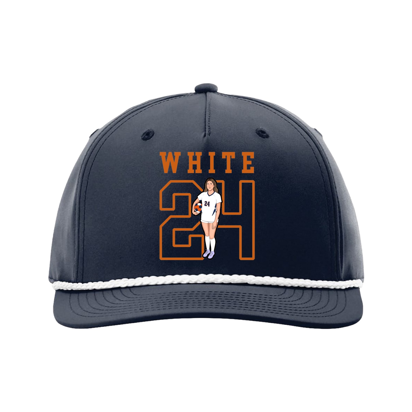 Five-Panel Classic Rope Cap — Shirsey in Navy