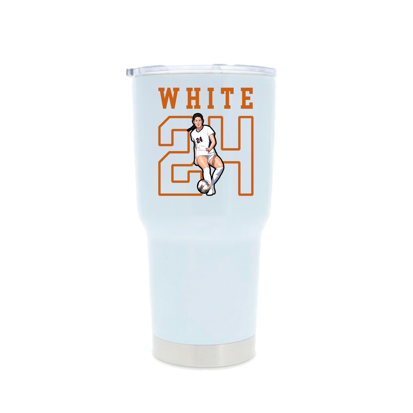 30oz Stainless Steel Tumbler — Shirsey in White