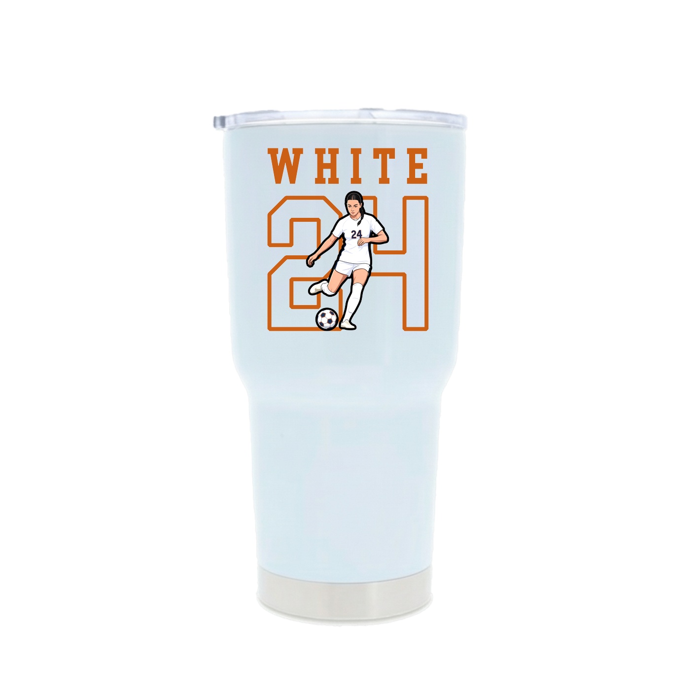30oz Stainless Steel Tumbler — Shirsey in White