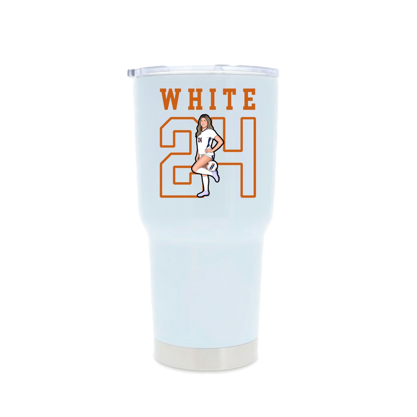 30oz Stainless Steel Tumbler — Shirsey in White