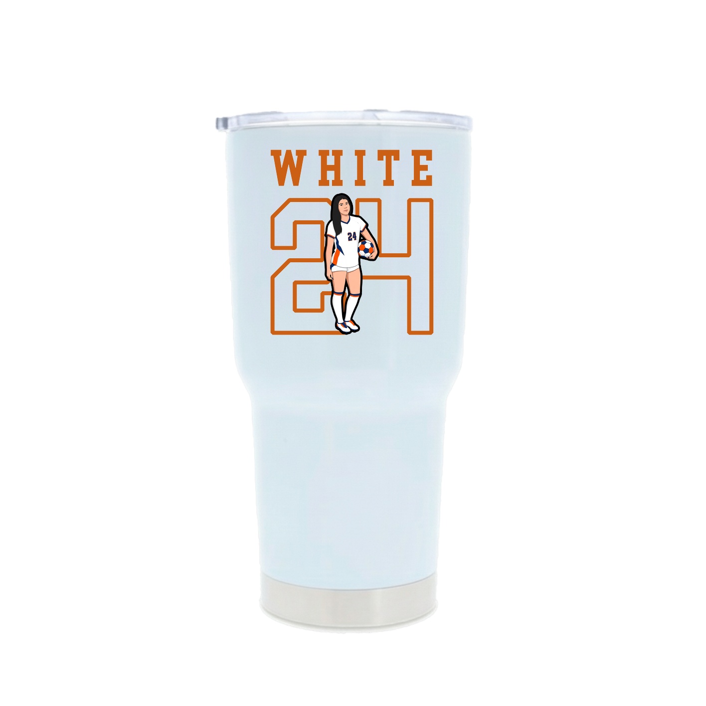 30oz Stainless Steel Tumbler — Shirsey in White