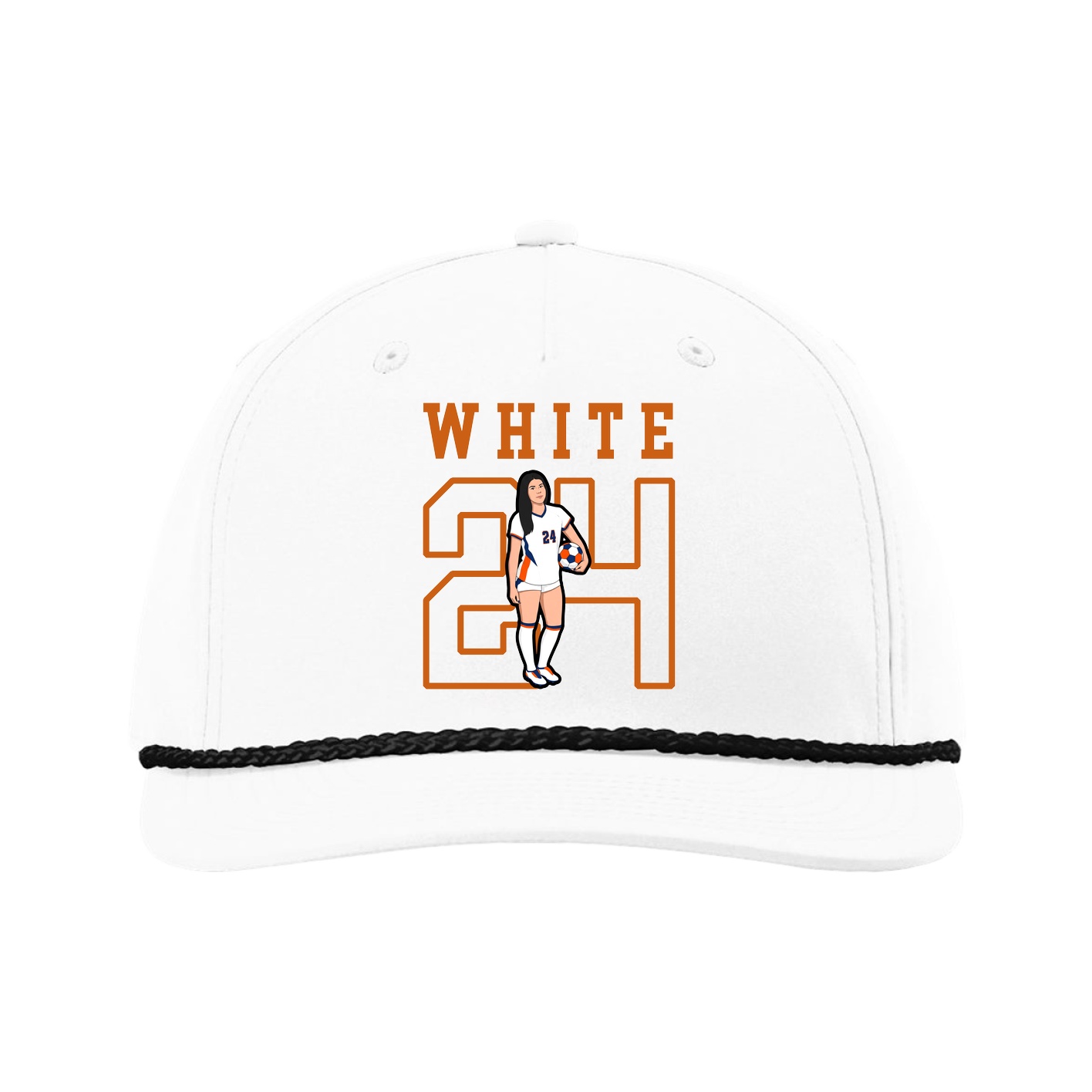 Five-Panel Classic Rope Cap — Shirsey in White