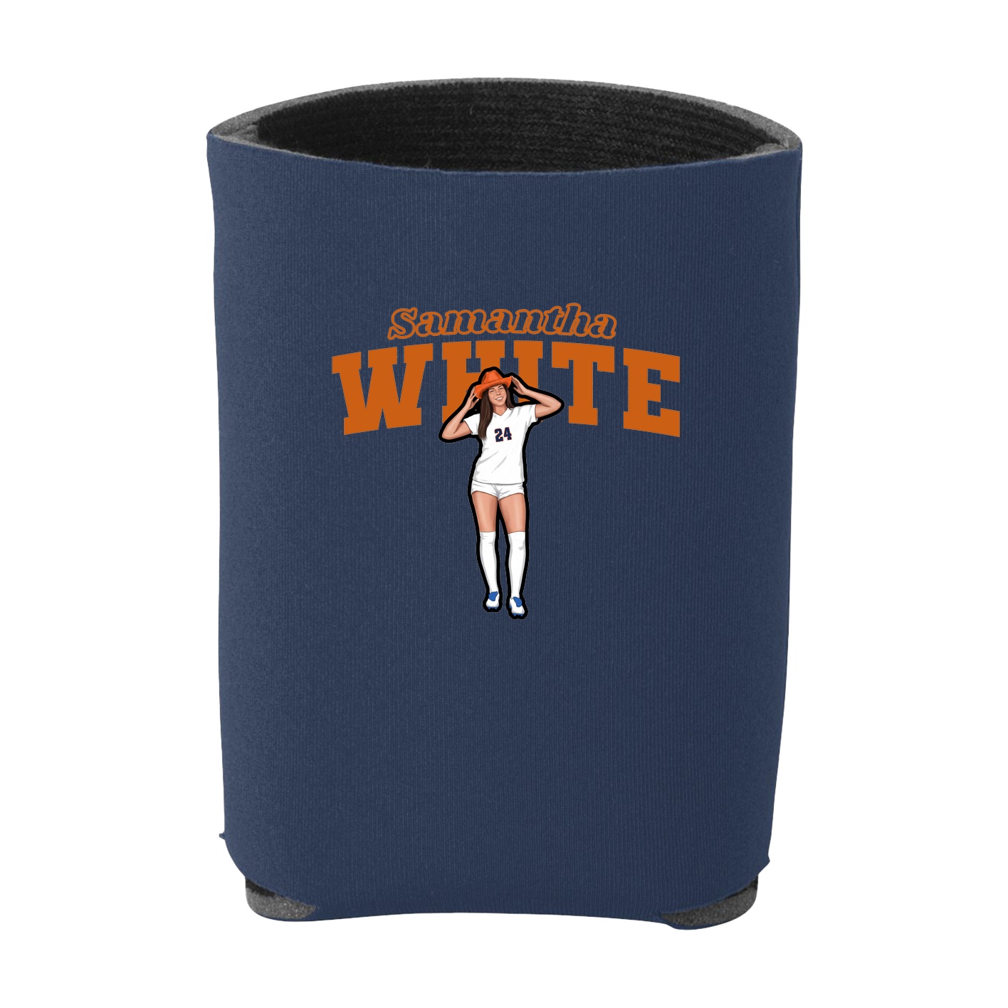 Can Holder — Name Arch in Navy