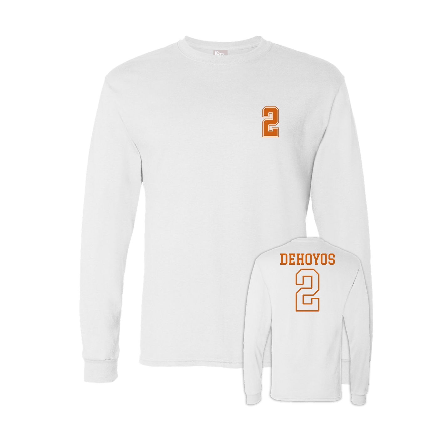 Long Sleeve Tee — Chest Back in White