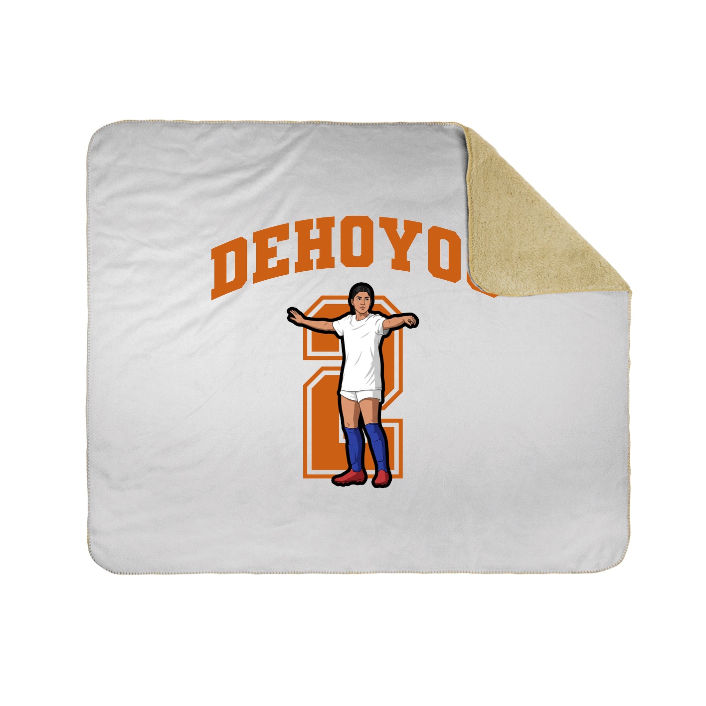 Throw Blanket — Number in White