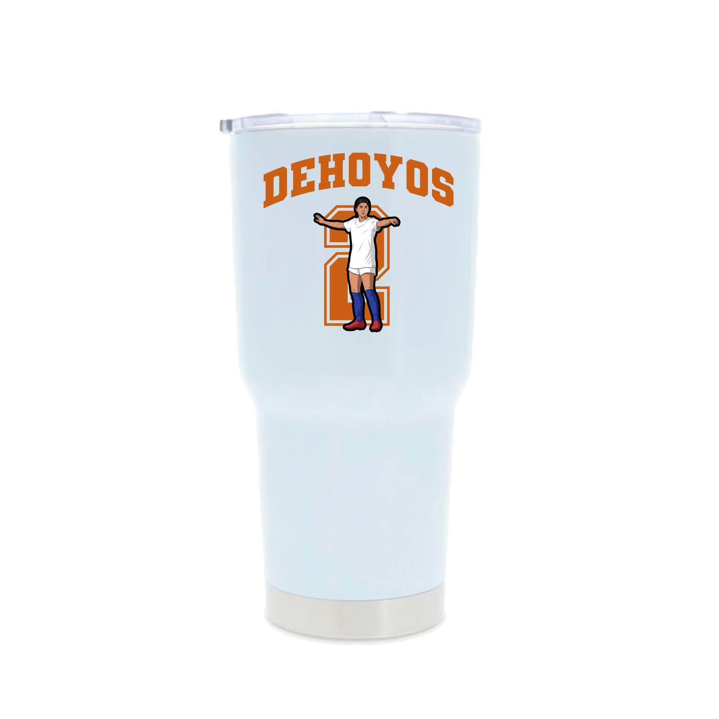 30oz Stainless Steel Tumbler — Number in White