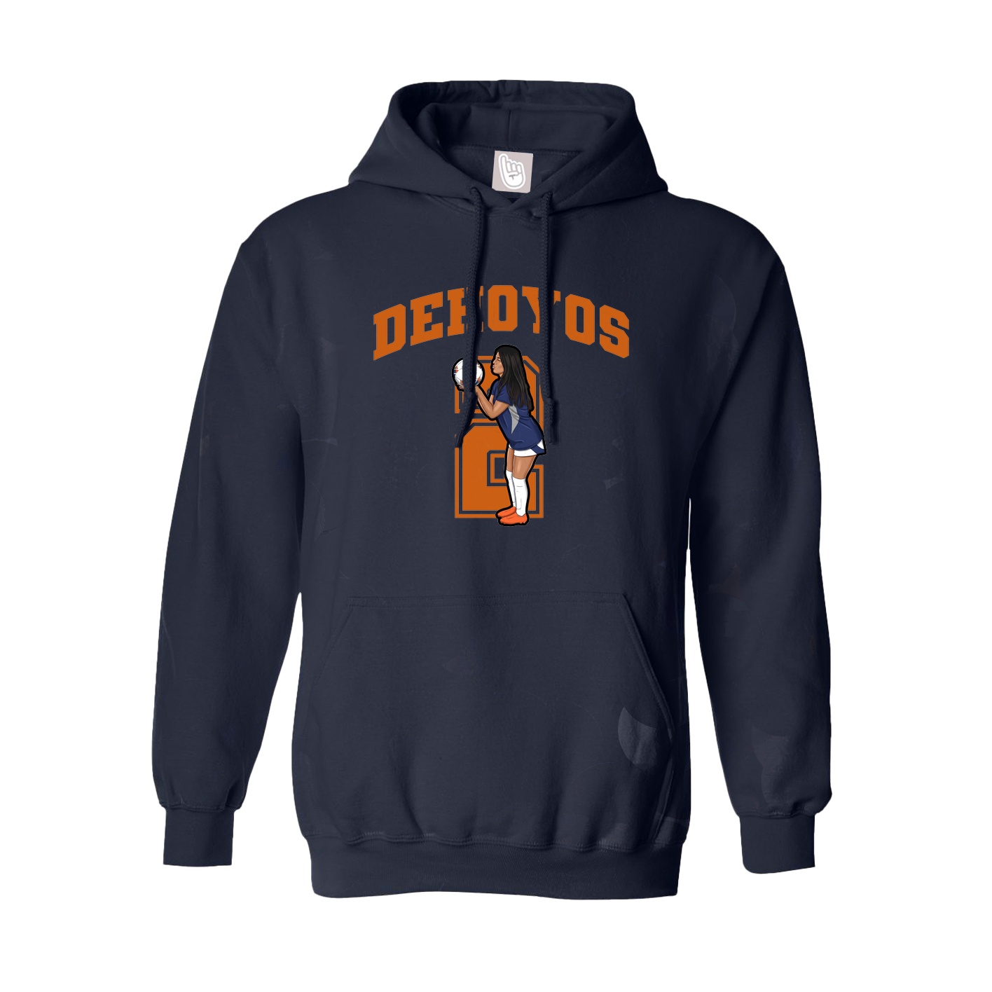 Hoodie — Number in Navy