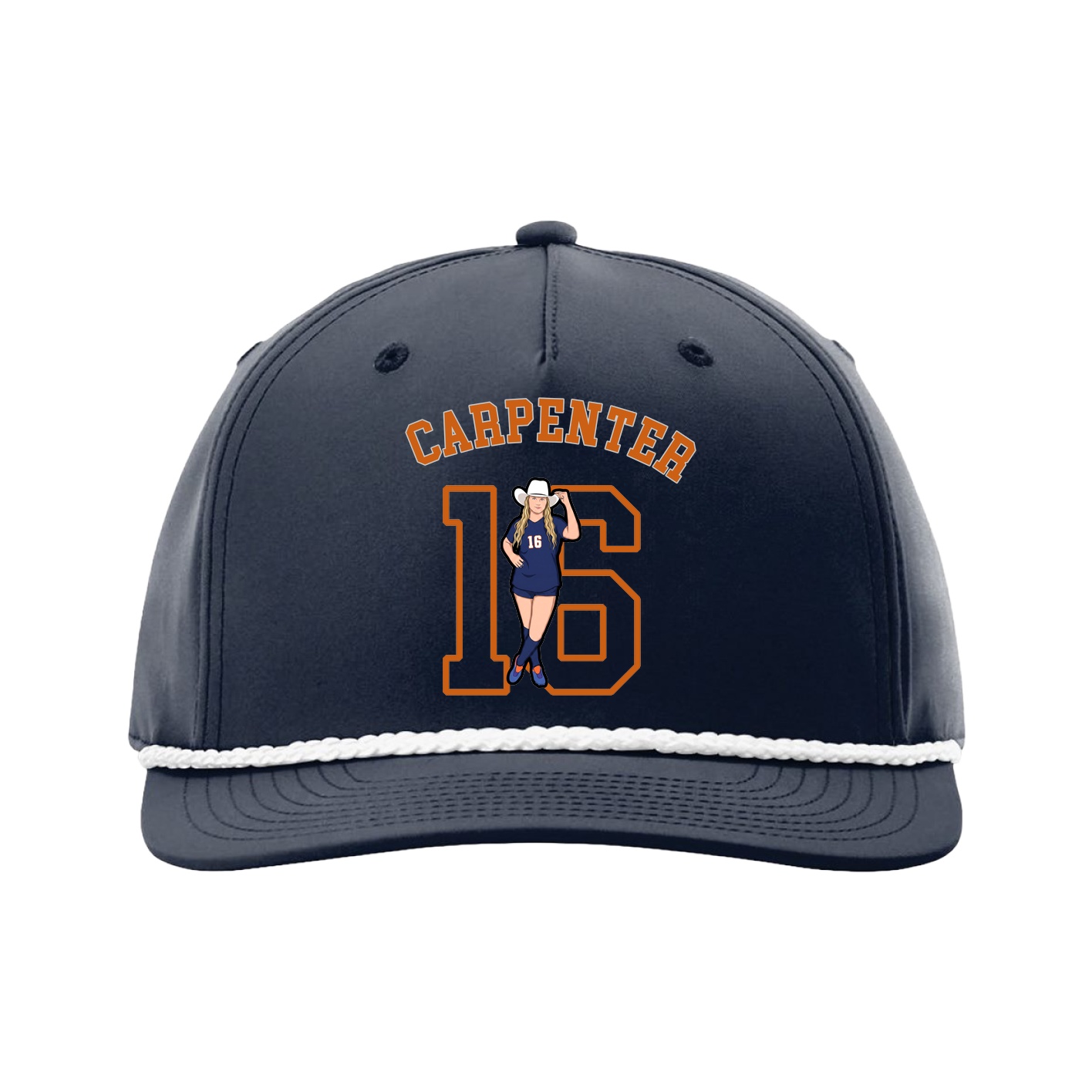 Five-Panel Classic Rope Cap — Shirsey Arch in Navy
