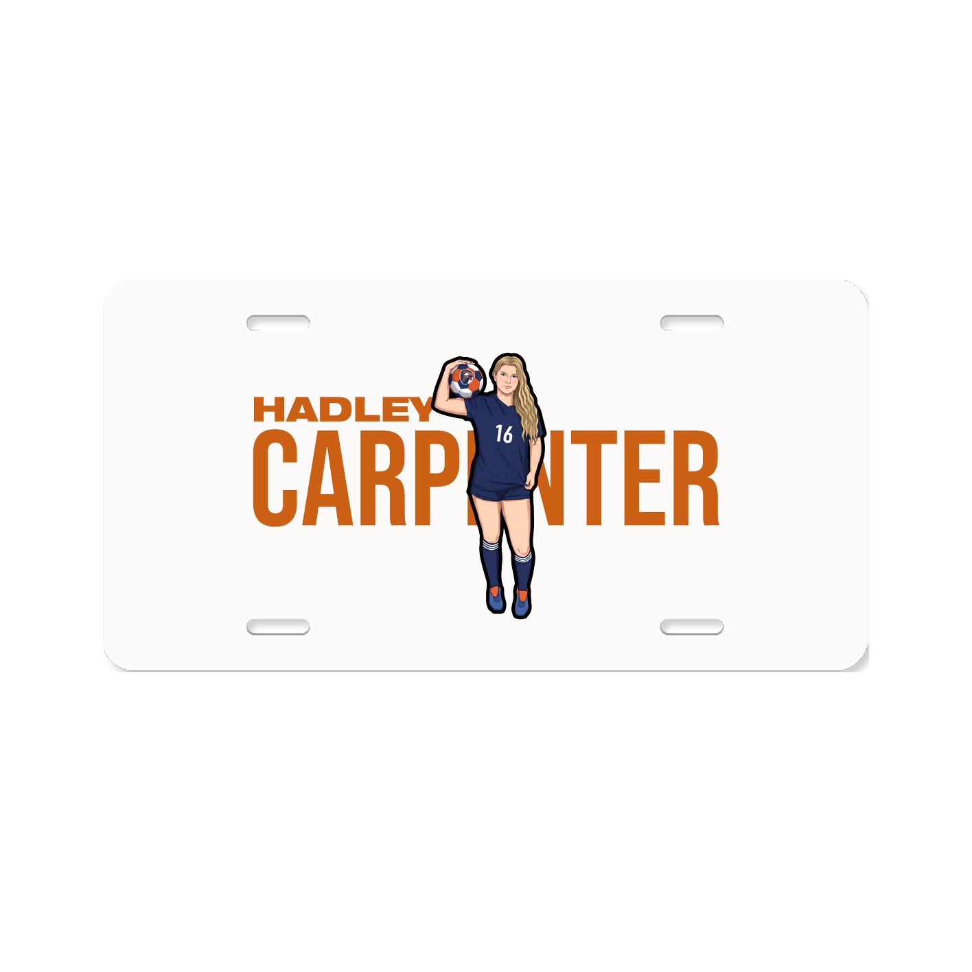 License Plate — Player Name in Classic