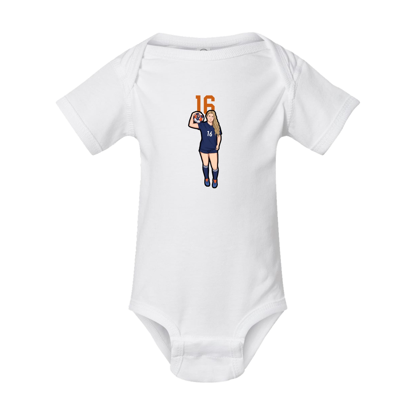 Baby Onesie — Number Top in White