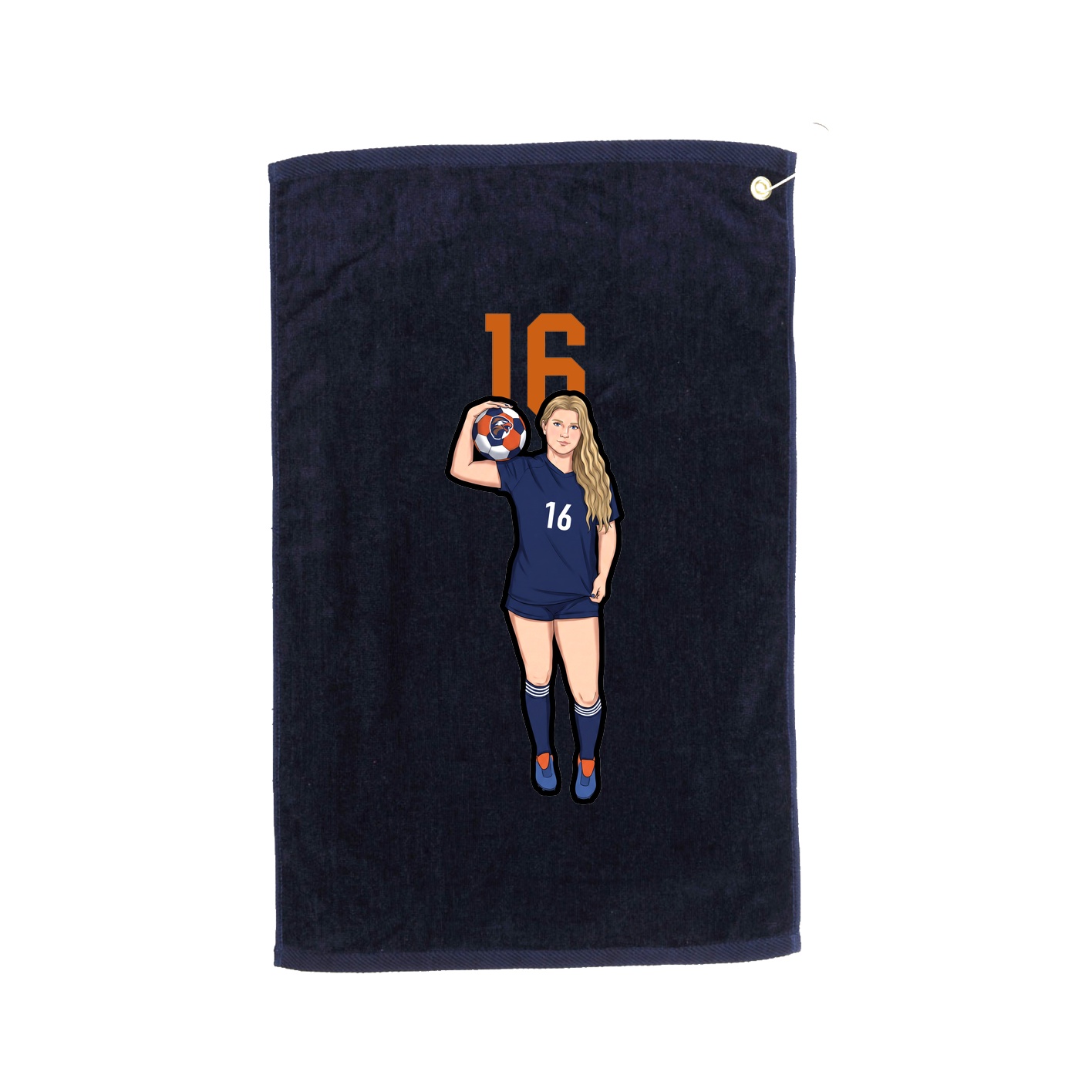 Golf Towel — Number Top in Navy