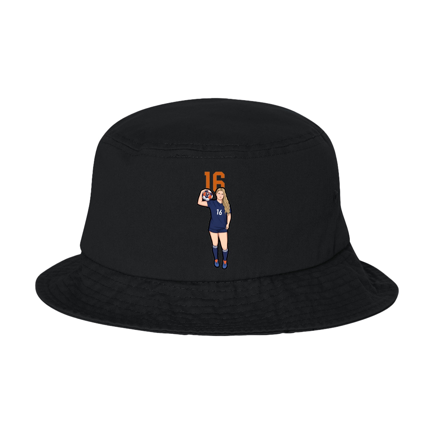 Bucket Cap — Number Top in Black