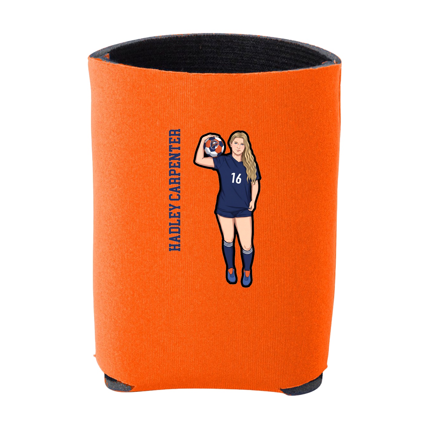 Can Holder — Name Vertical in Orange