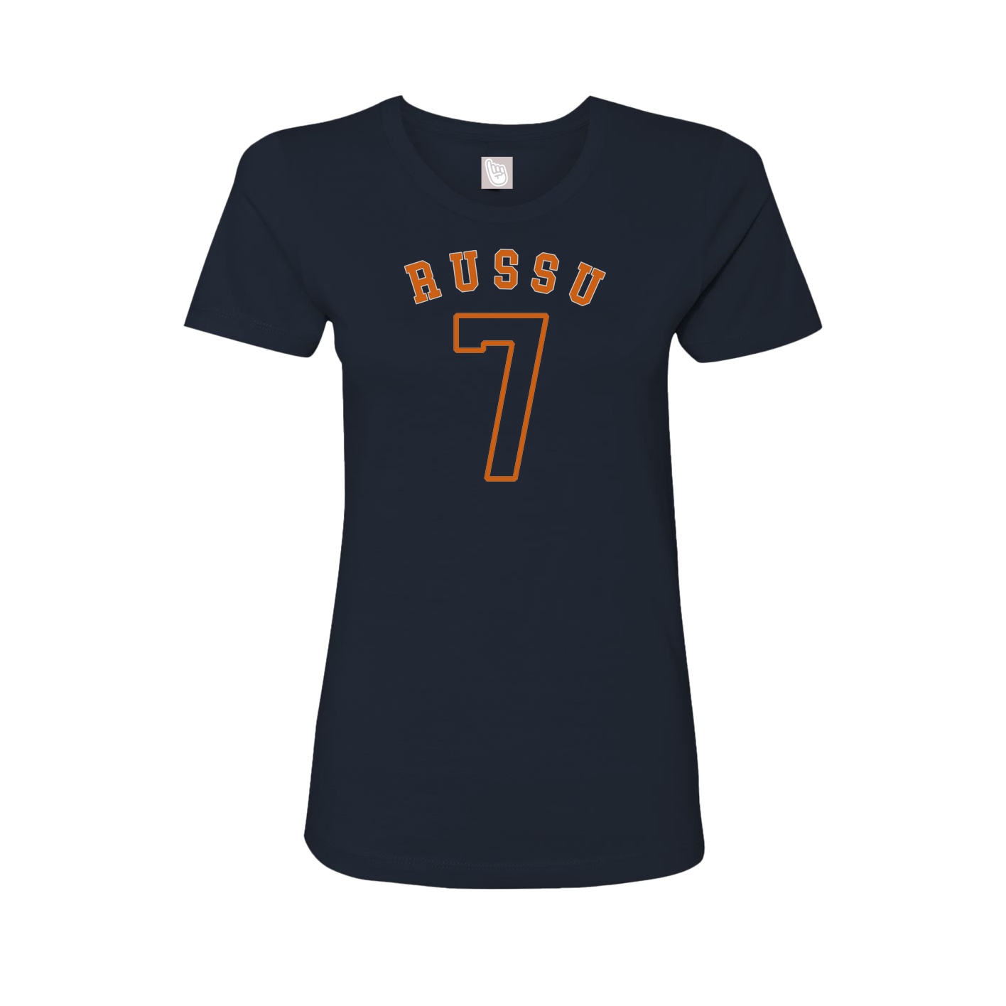 Fitted Women's Tee — Shirsey Arch in Navy