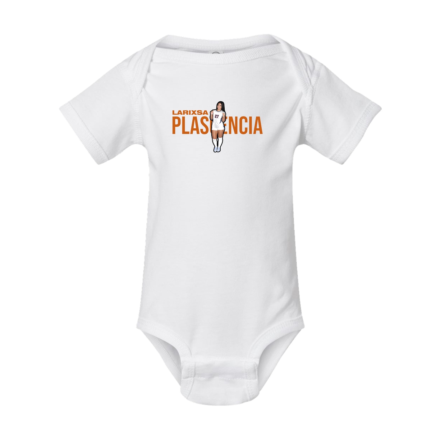 Baby Onesie — Player Name in White