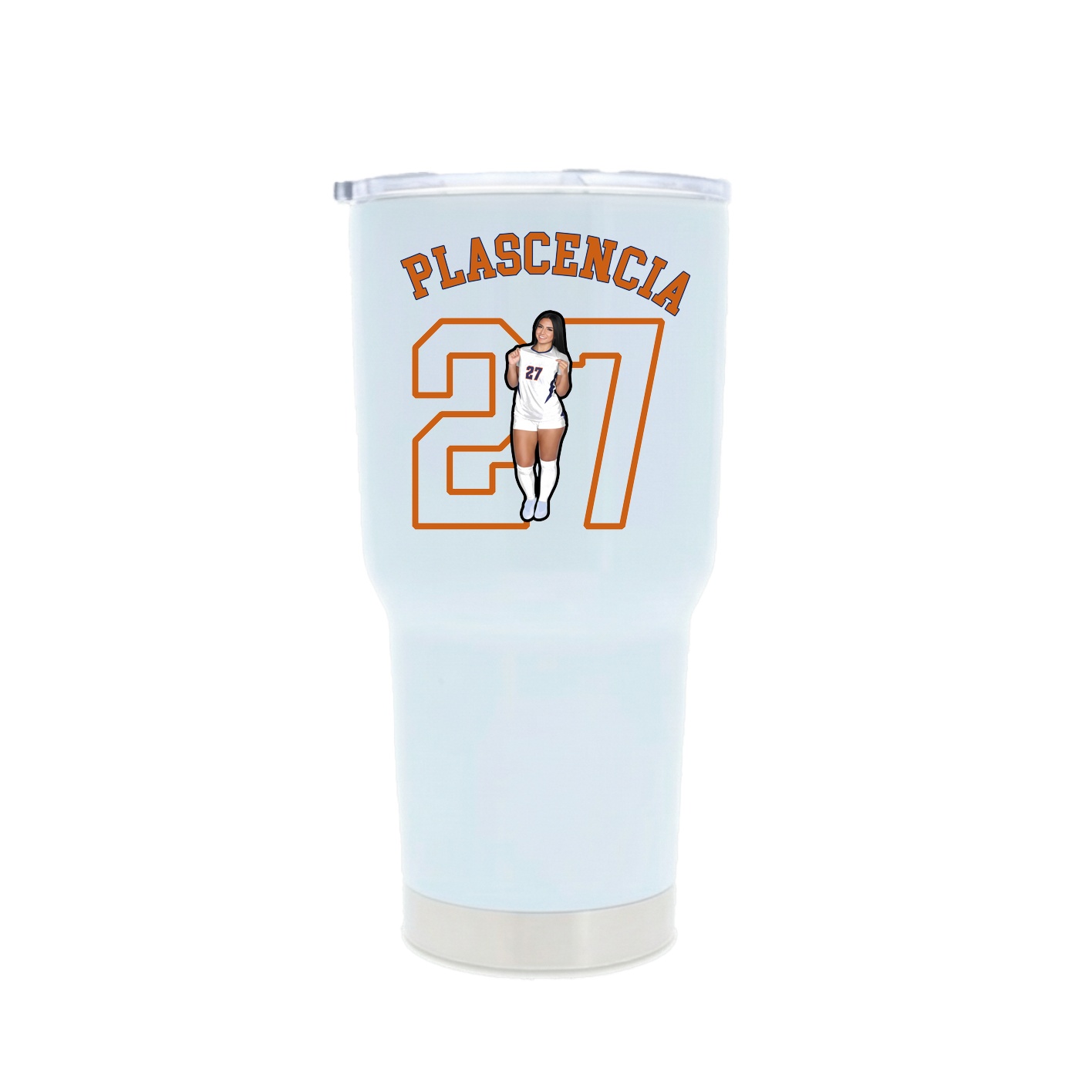 30oz Stainless Steel Tumbler — Shirsey Arch in White