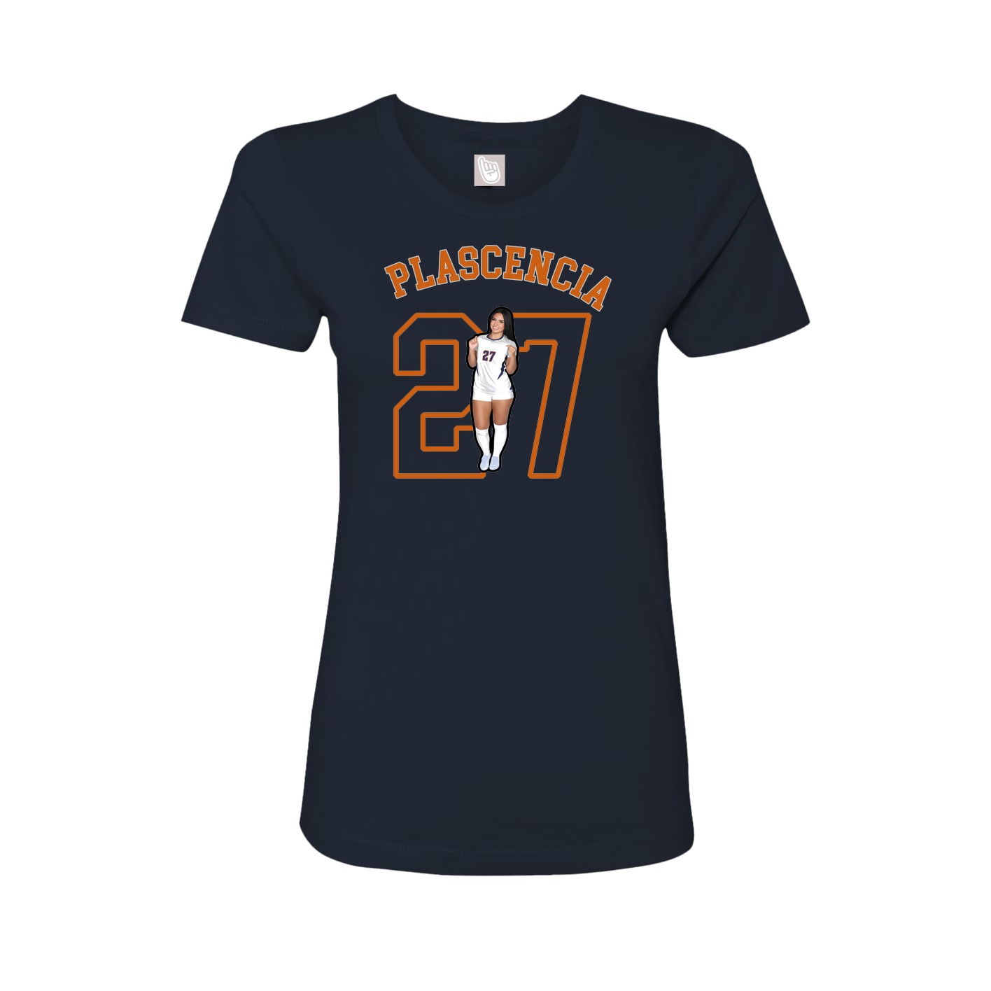 Fitted Women's Tee — Shirsey Arch in Navy