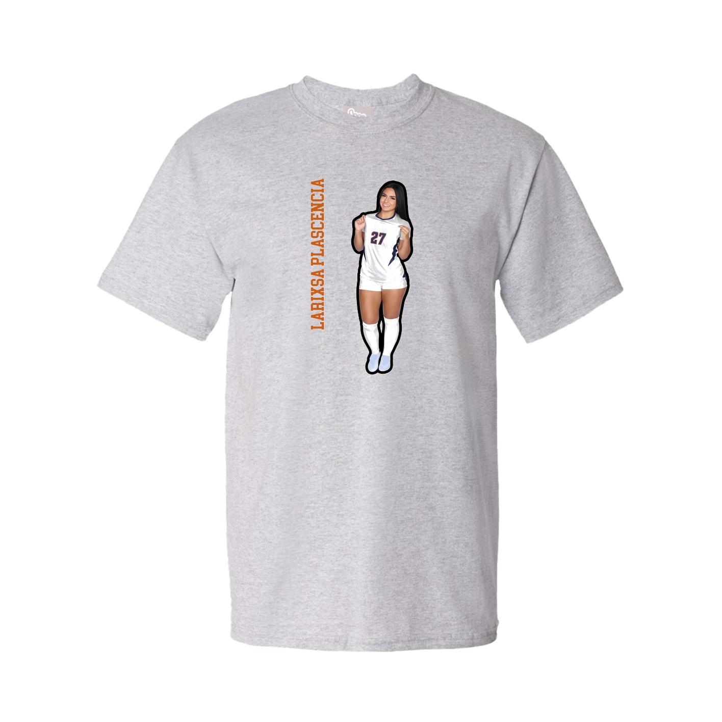 Tee — Name Vertical in Grey