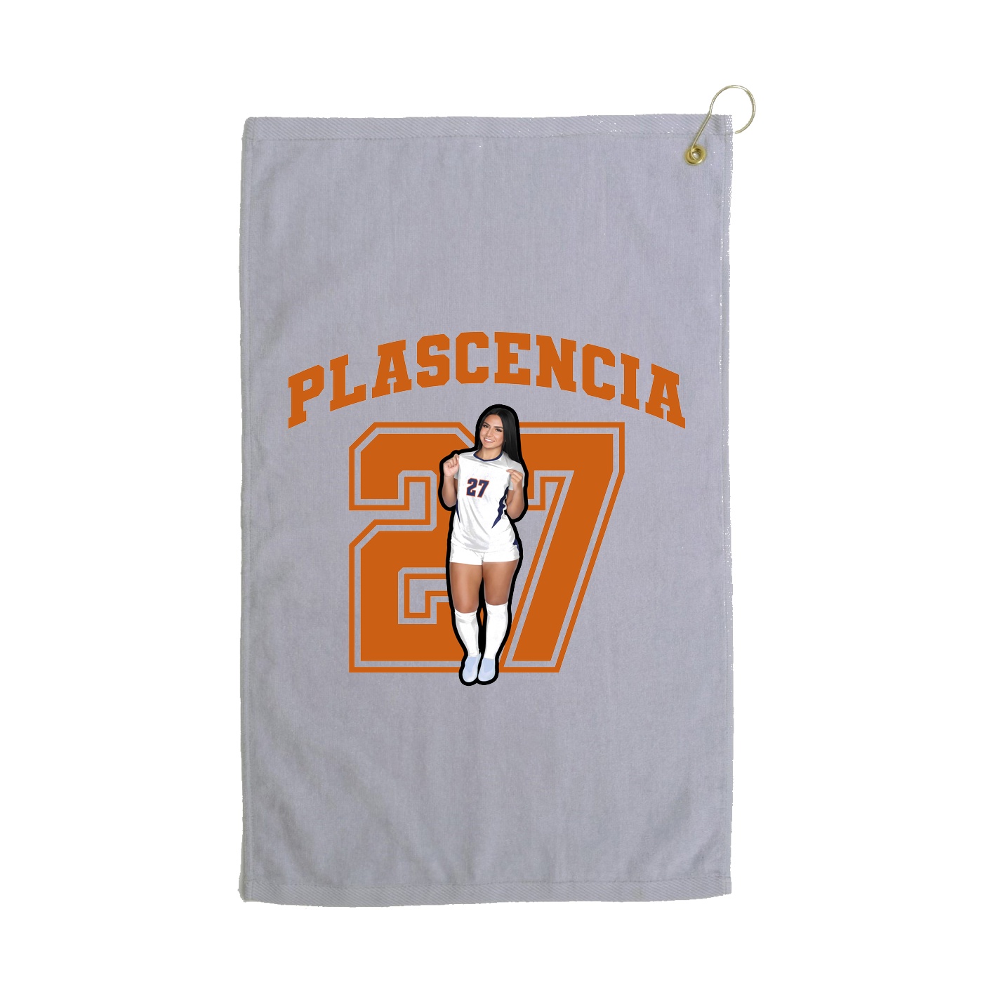 Golf Towel — Number in Grey