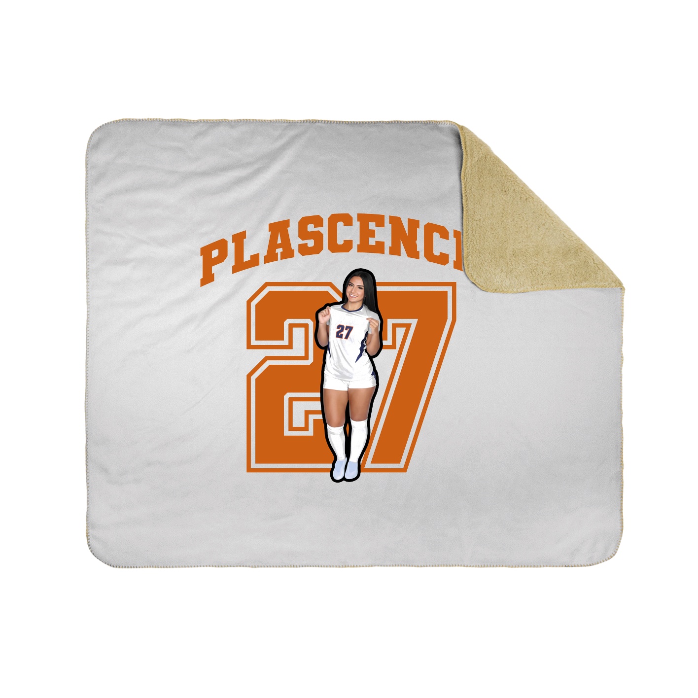 Throw Blanket — Number in White