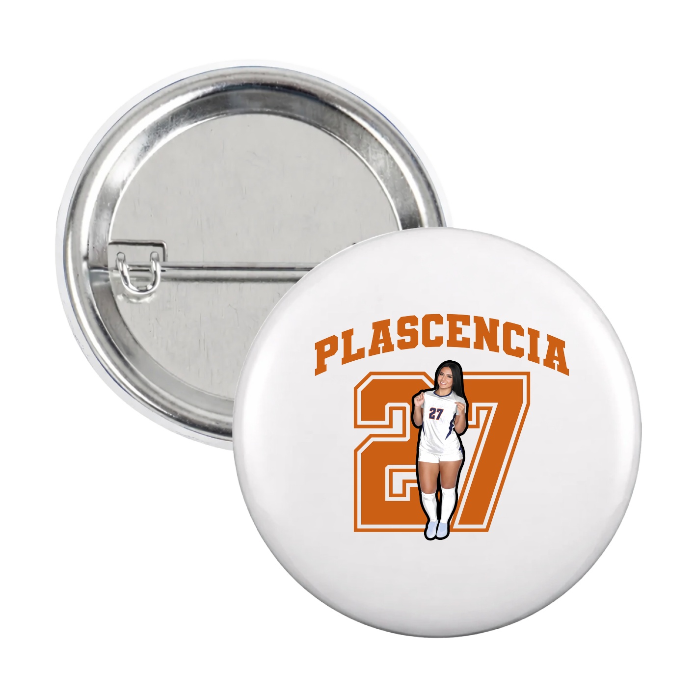 Game Day Button — Number in White