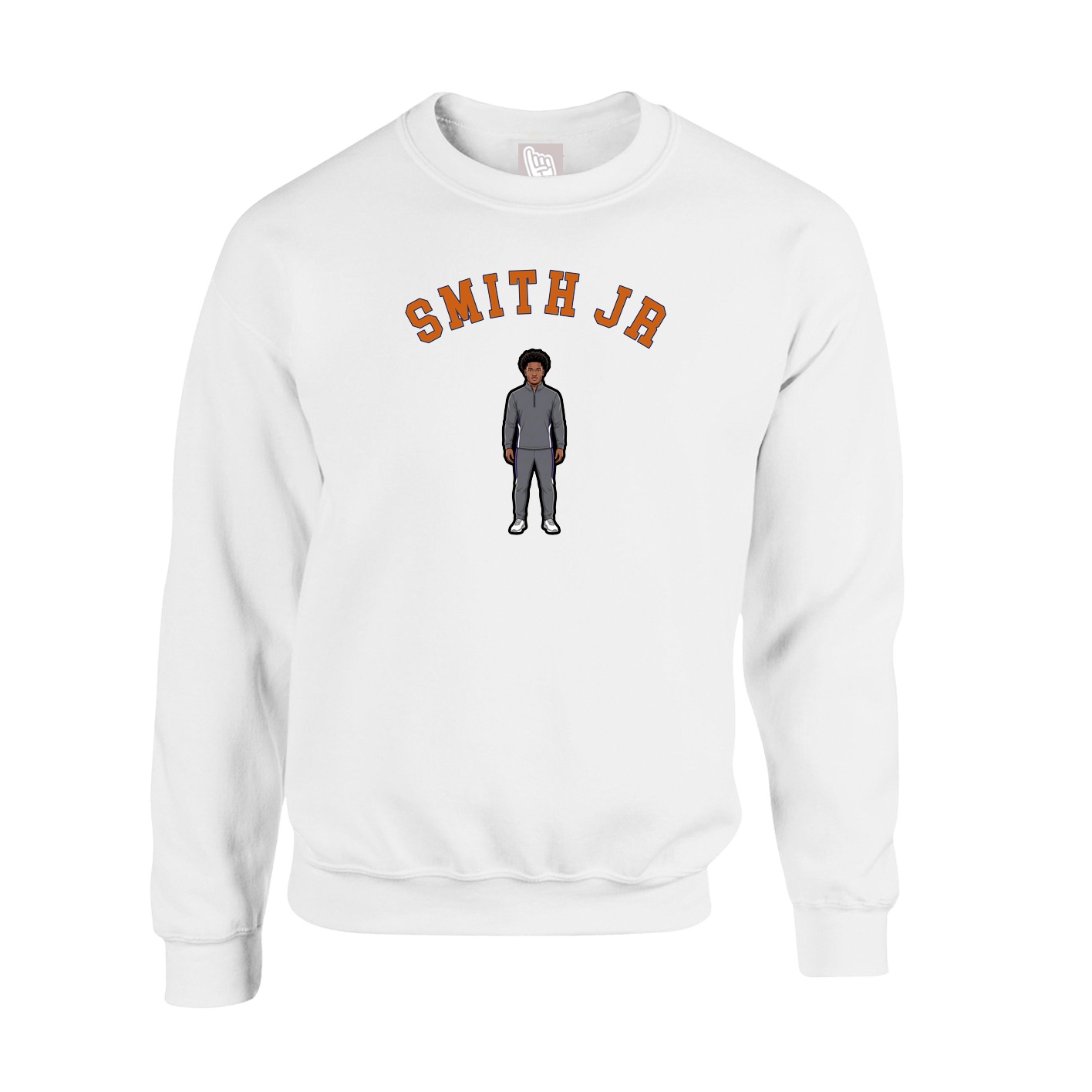 Fleece Crew — Shirsey Arch in White