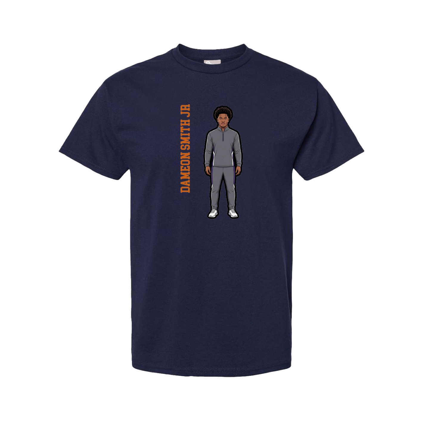 Tee — Name Vertical in Navy