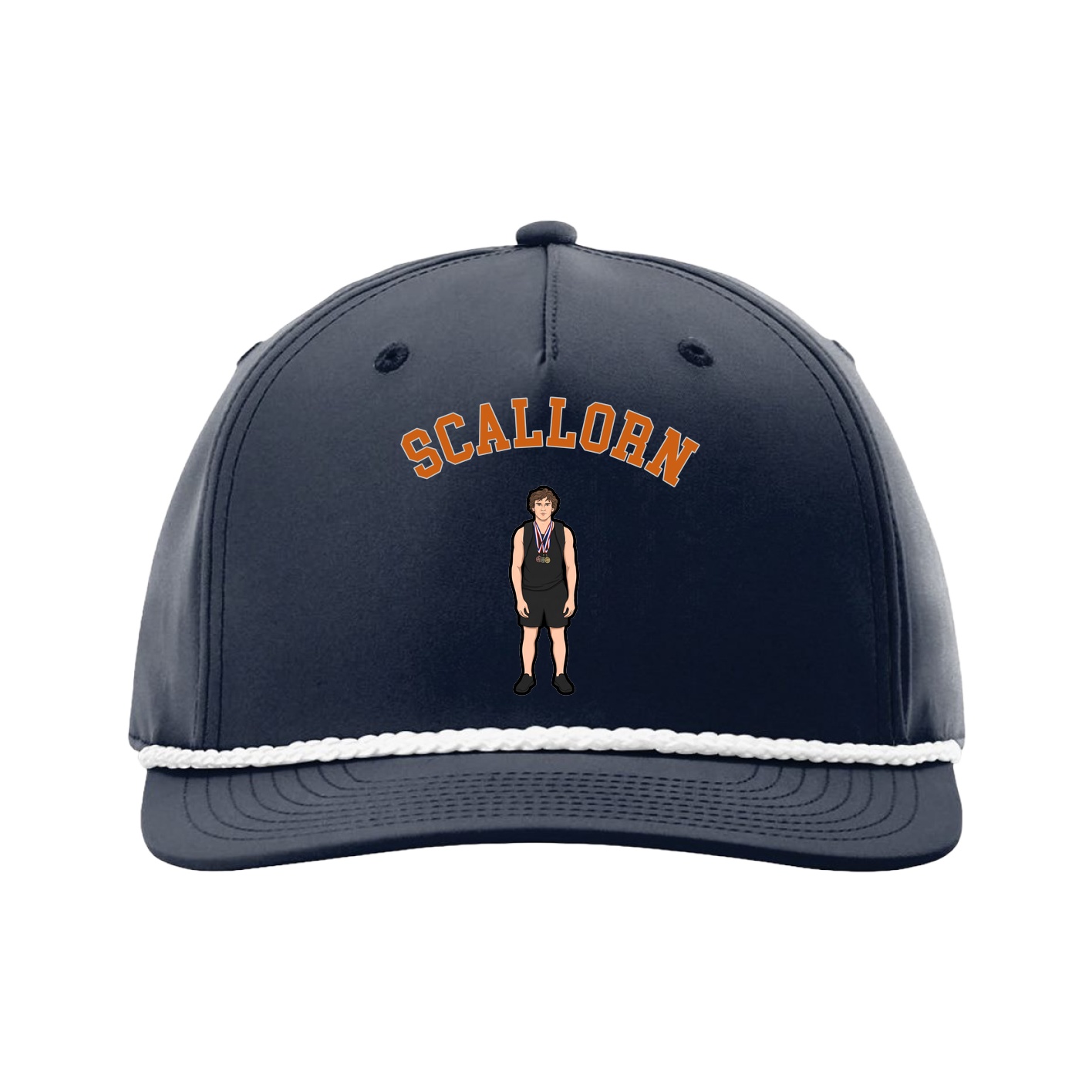Five-Panel Classic Rope Cap — Shirsey Arch in Navy
