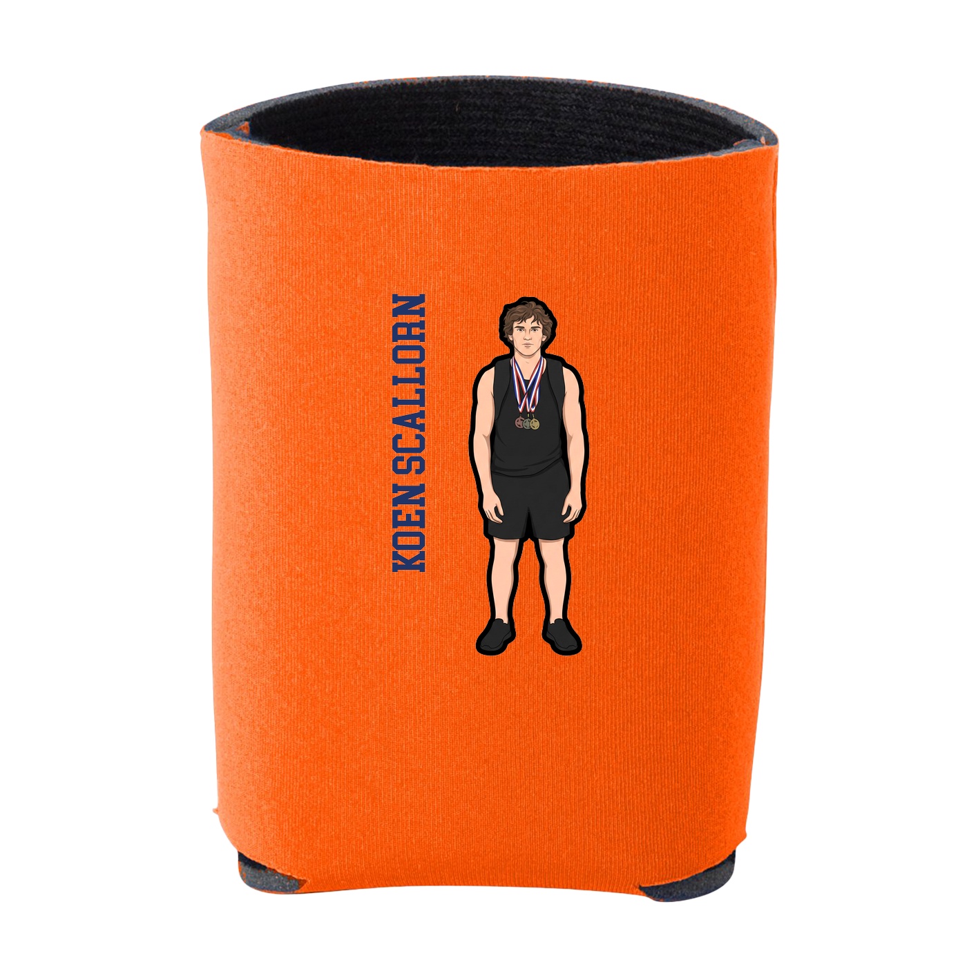 Can Holder — Name Vertical in Orange